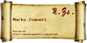 Marks Zsanett névjegykártya